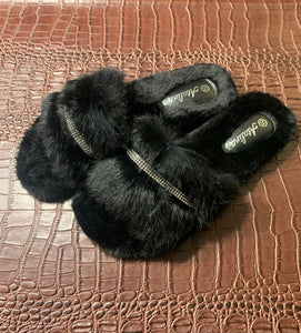 Faux Mink Slippers