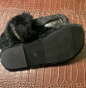 Faux Mink Slippers