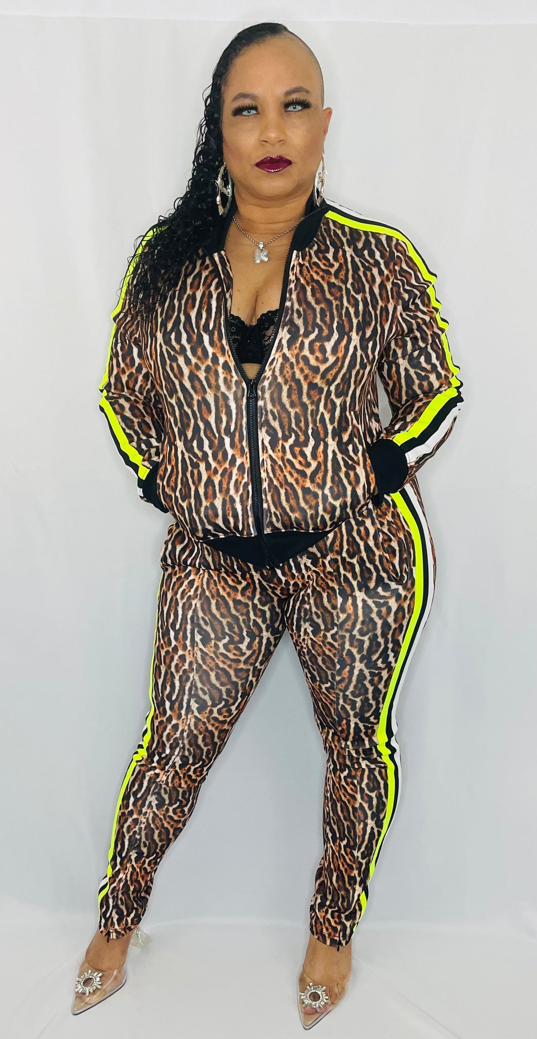 Animal Print Tracksuit