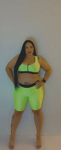 Neon Green Biker Set